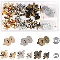 Broches Magnéticos-ZERHOK-30 sets-Cierre magnetico bolso-Broche Imán metálicos para artesanía y amas en hacer bolso…